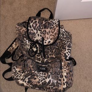 VS Pink cheetah backpack